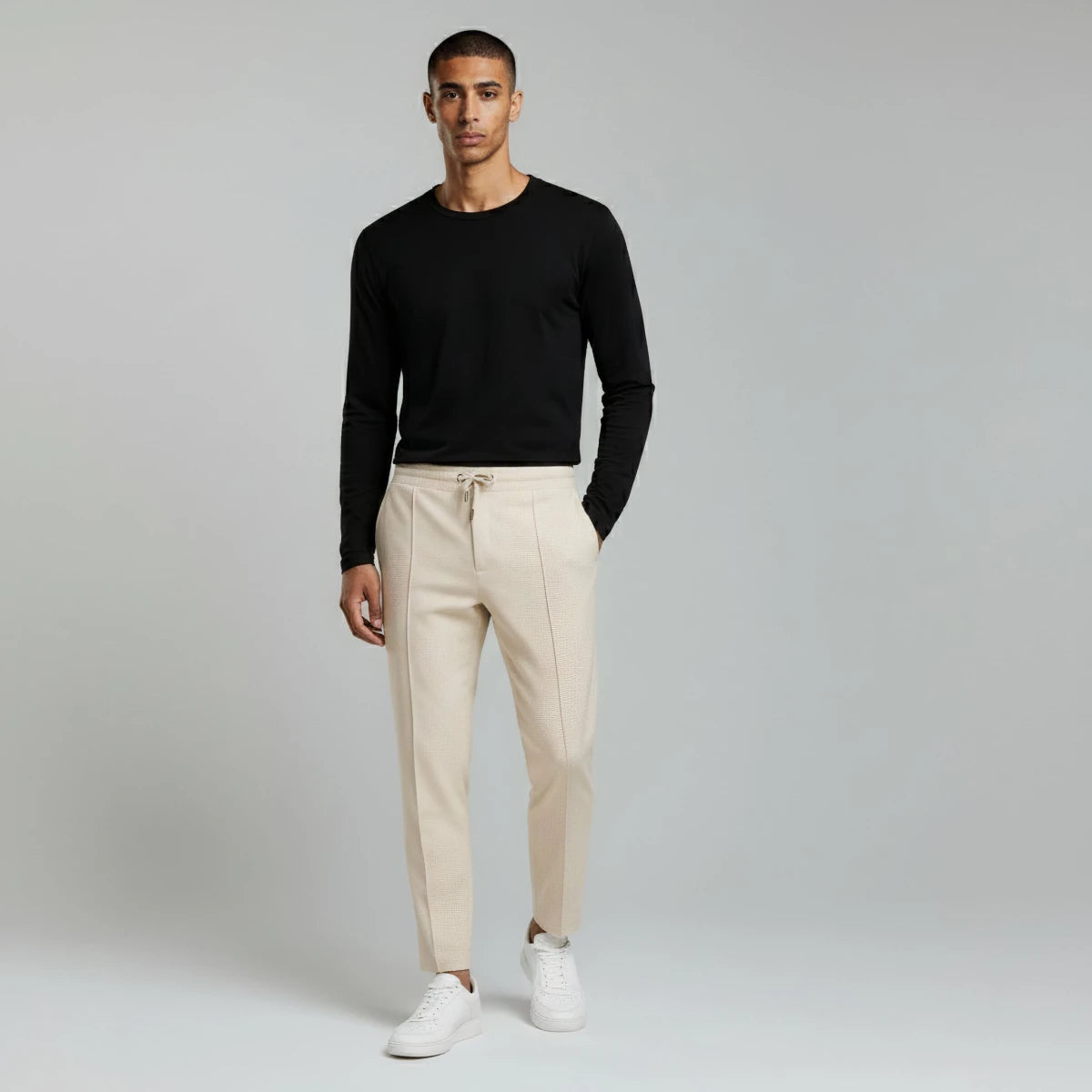 Cotton Blend Pants with Vintage Lining - Montford & Co