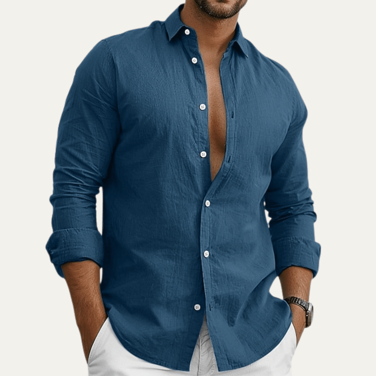 Cotton Linen Button - Up Shirts - Montford & Co