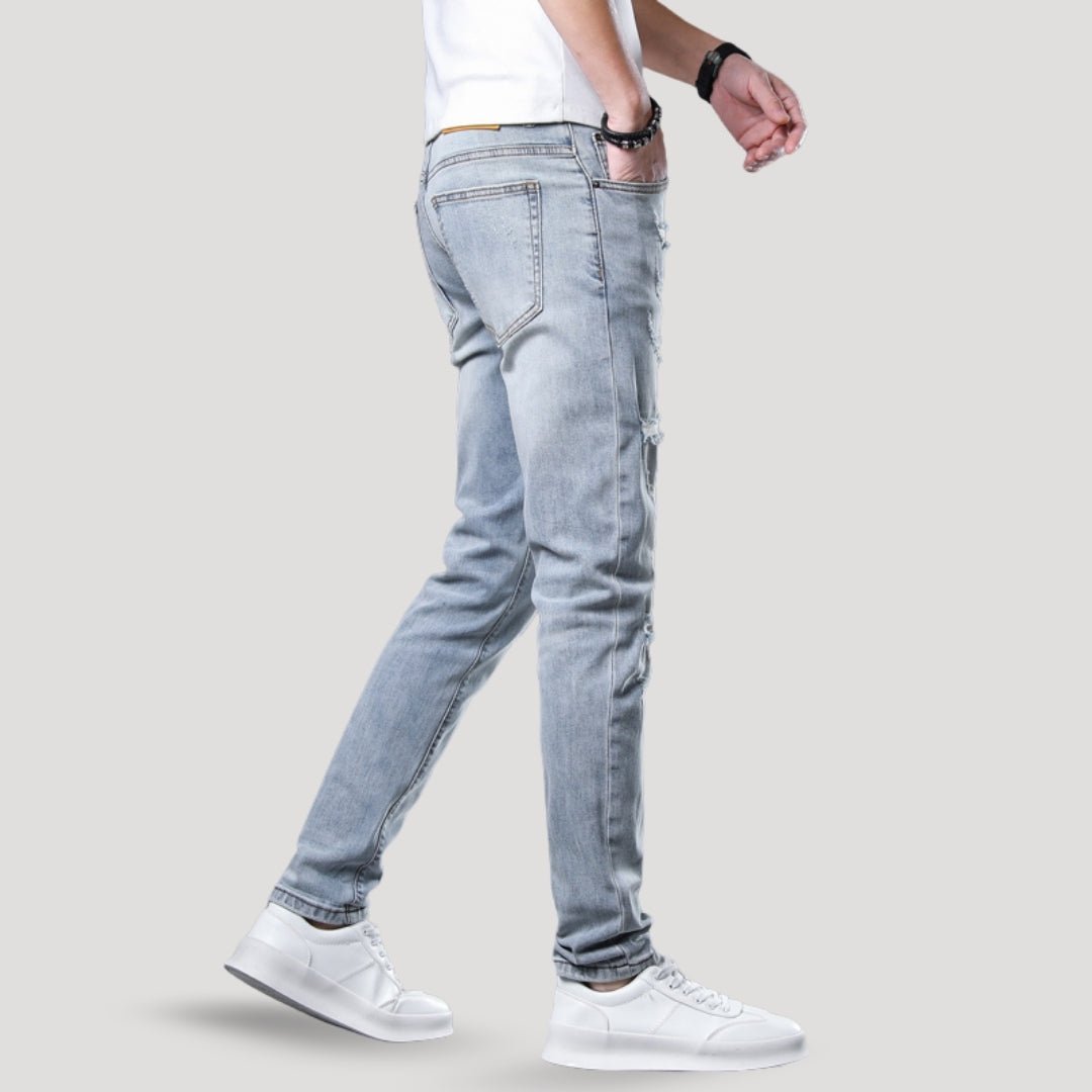 Distressed Slim Fit Jeans - Montford & Co
