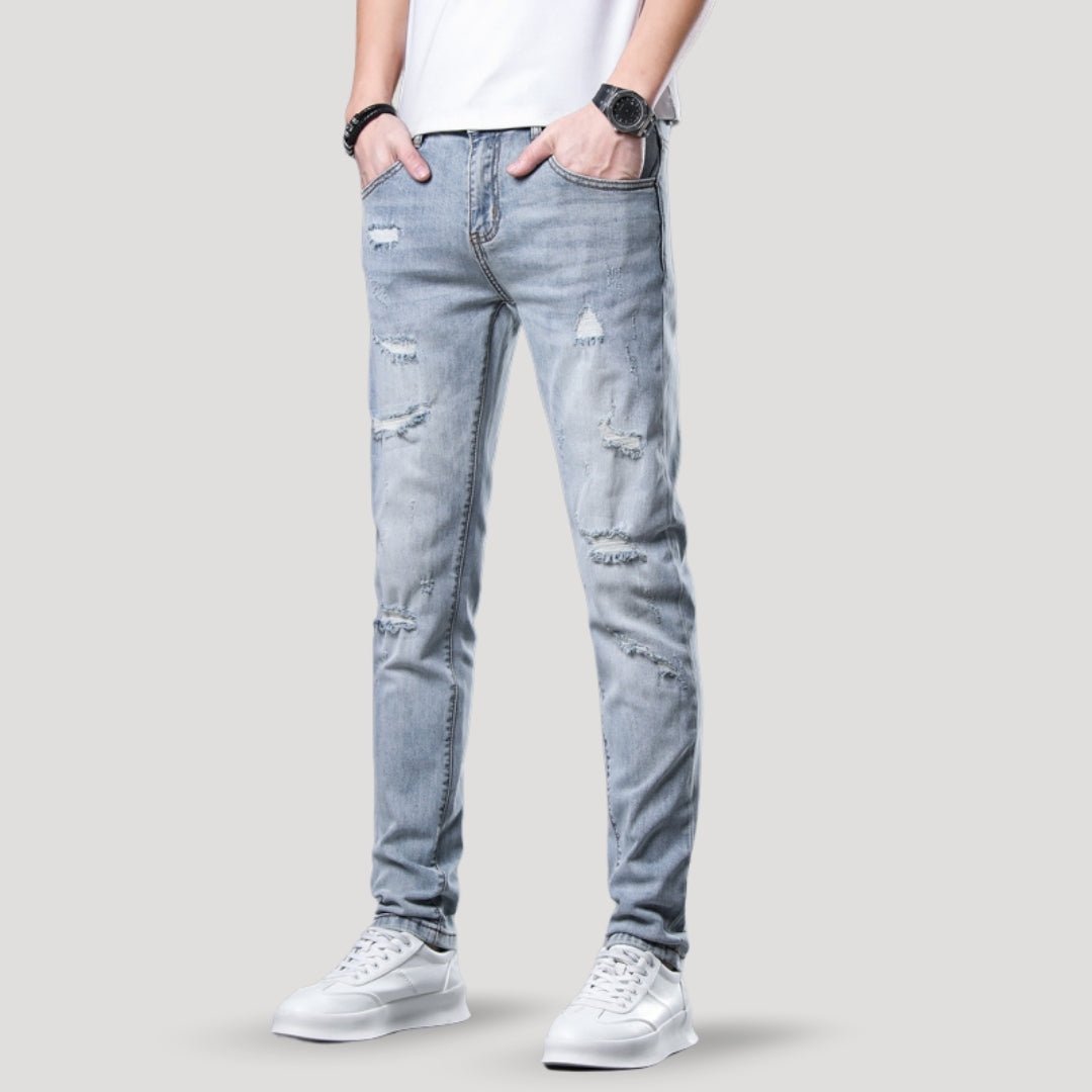 Distressed Slim Fit Jeans - Montford & Co