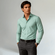 Geometric Print Button Down Shirt - Montford & Co