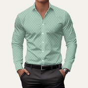Geometric Print Button Down Shirt - Montford & Co