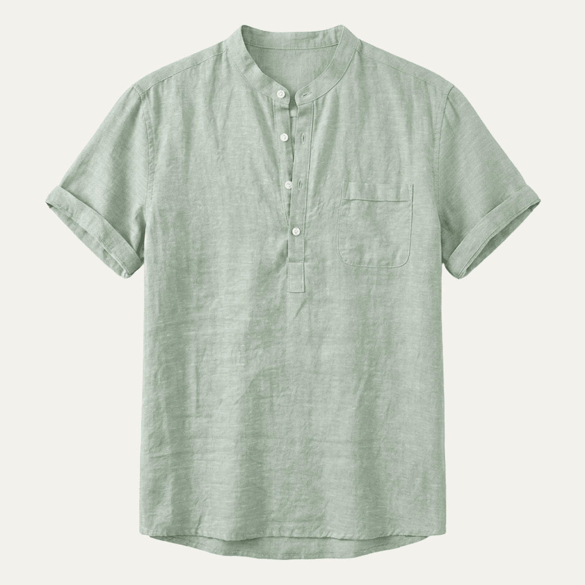 Glasgow Casual Cotton Linen Henley Shirt - Montford & Co