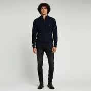 Half Zip Jumper in Wool Blend Top - Montford & Co