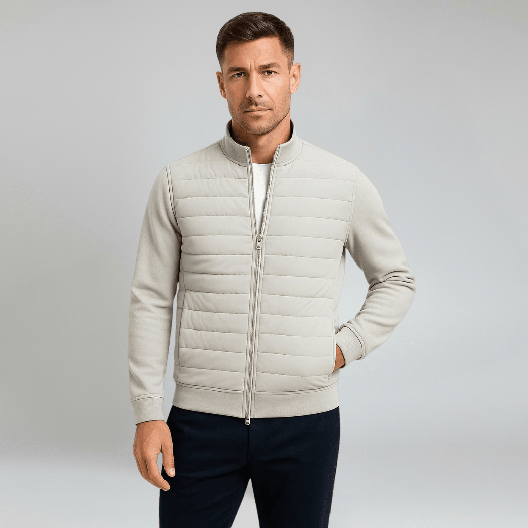 Hybrid Jacket with Knitted Sleeves - Montford & Co