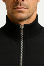 Hybrid Jacket with Knitted Sleeves - Montford & Co