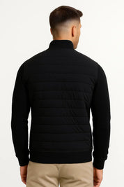 Hybrid Quilted Jacket with Knitted Sleeves - Montford & Co