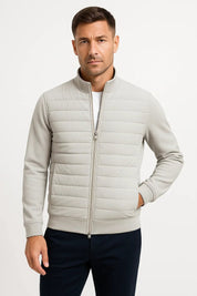 Hybrid Quilted Jacket with Knitted Sleeves - Montford & Co