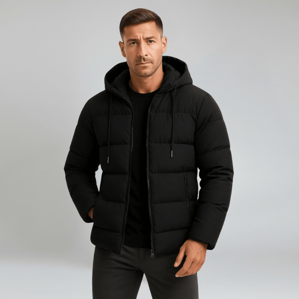 Insulated Puffer Jacket with Hood - Montford & Co