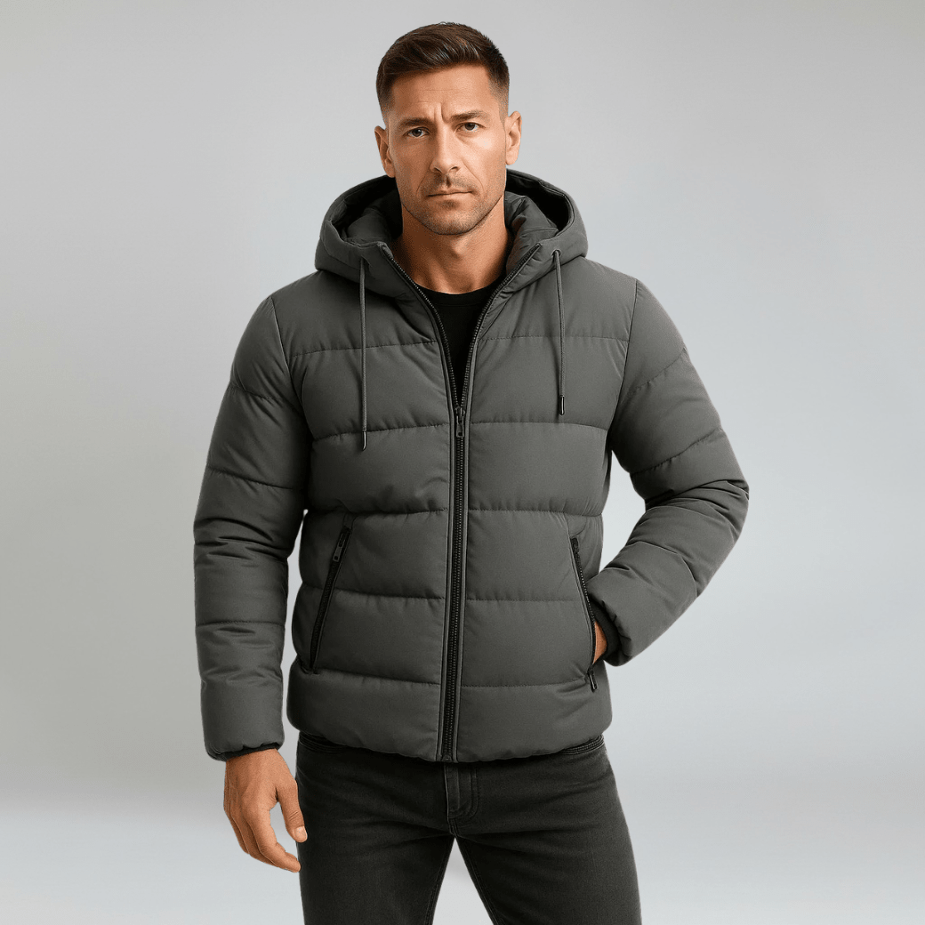 Insulated Puffer Jacket with Hood - Montford & Co