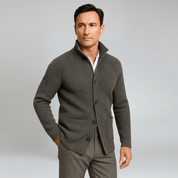 Knitted Wool Cardigan with Buttons - Montford & Co