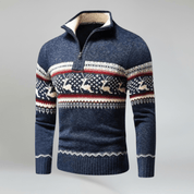 Kris Fair Isle Half - Zip Sweater - Montford & Co