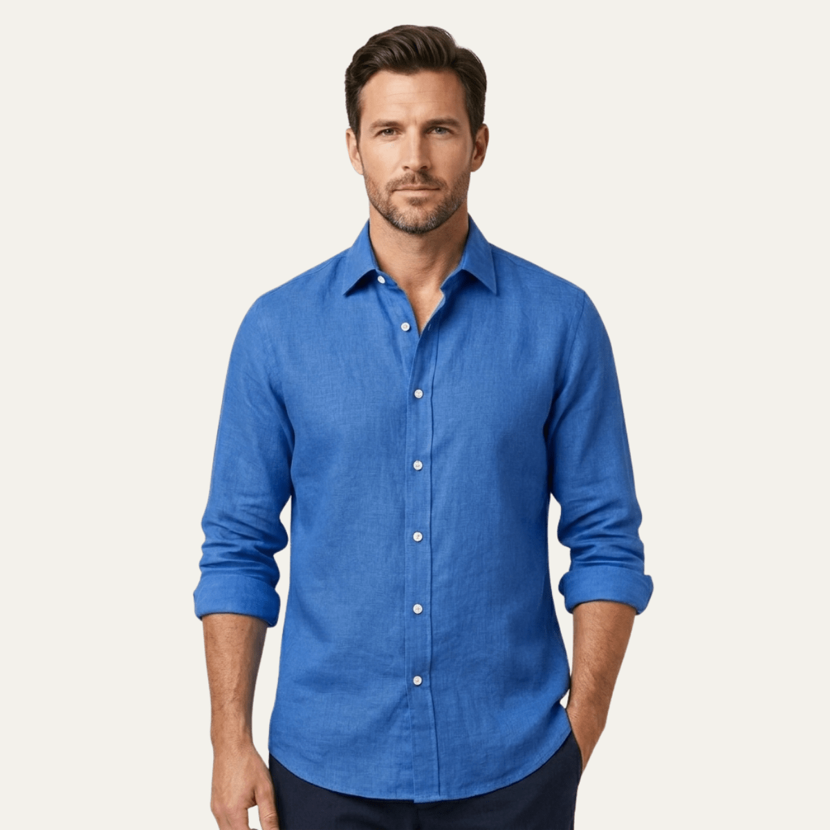 Linen Casual Button - Up Shirt - Montford & Co