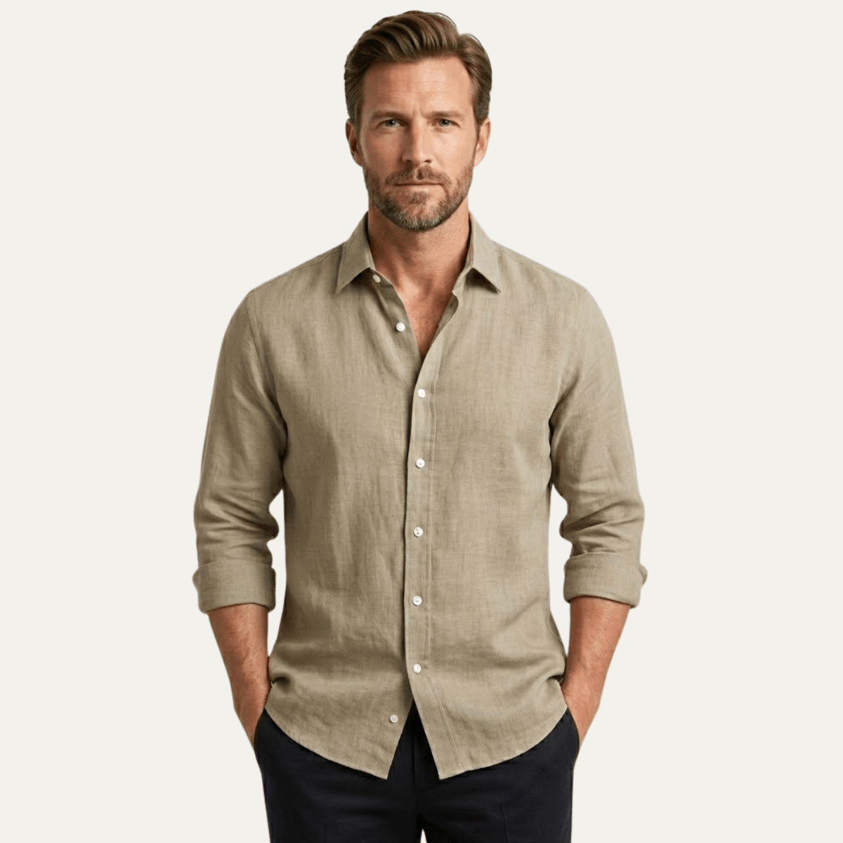 Linen Casual Button - Up Shirt - Montford & Co