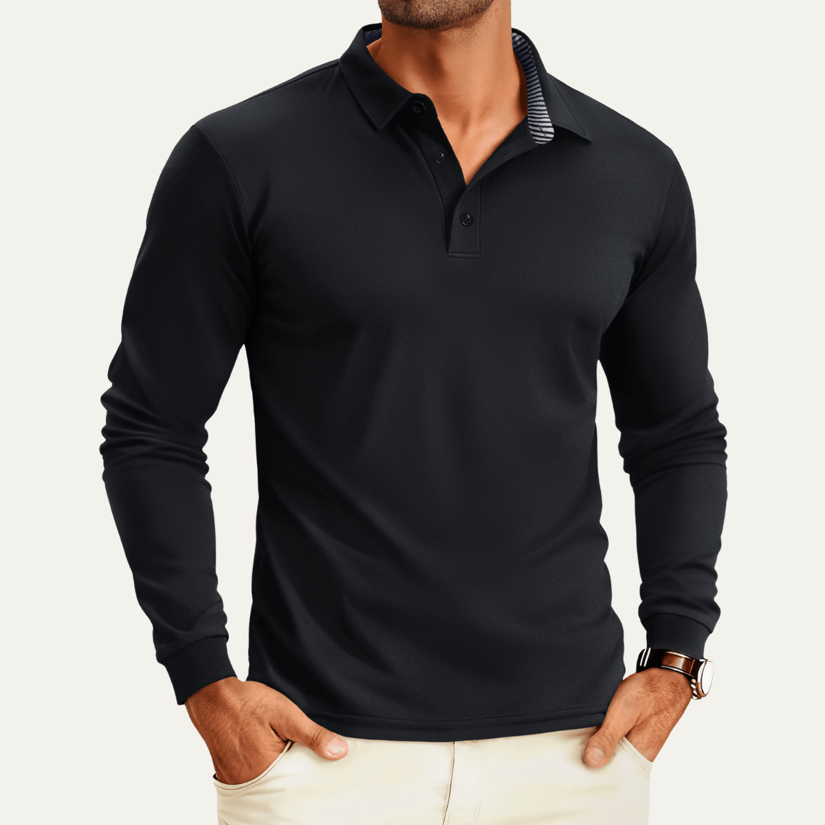 Long Sleeve Polo Shirt - Montford & Co