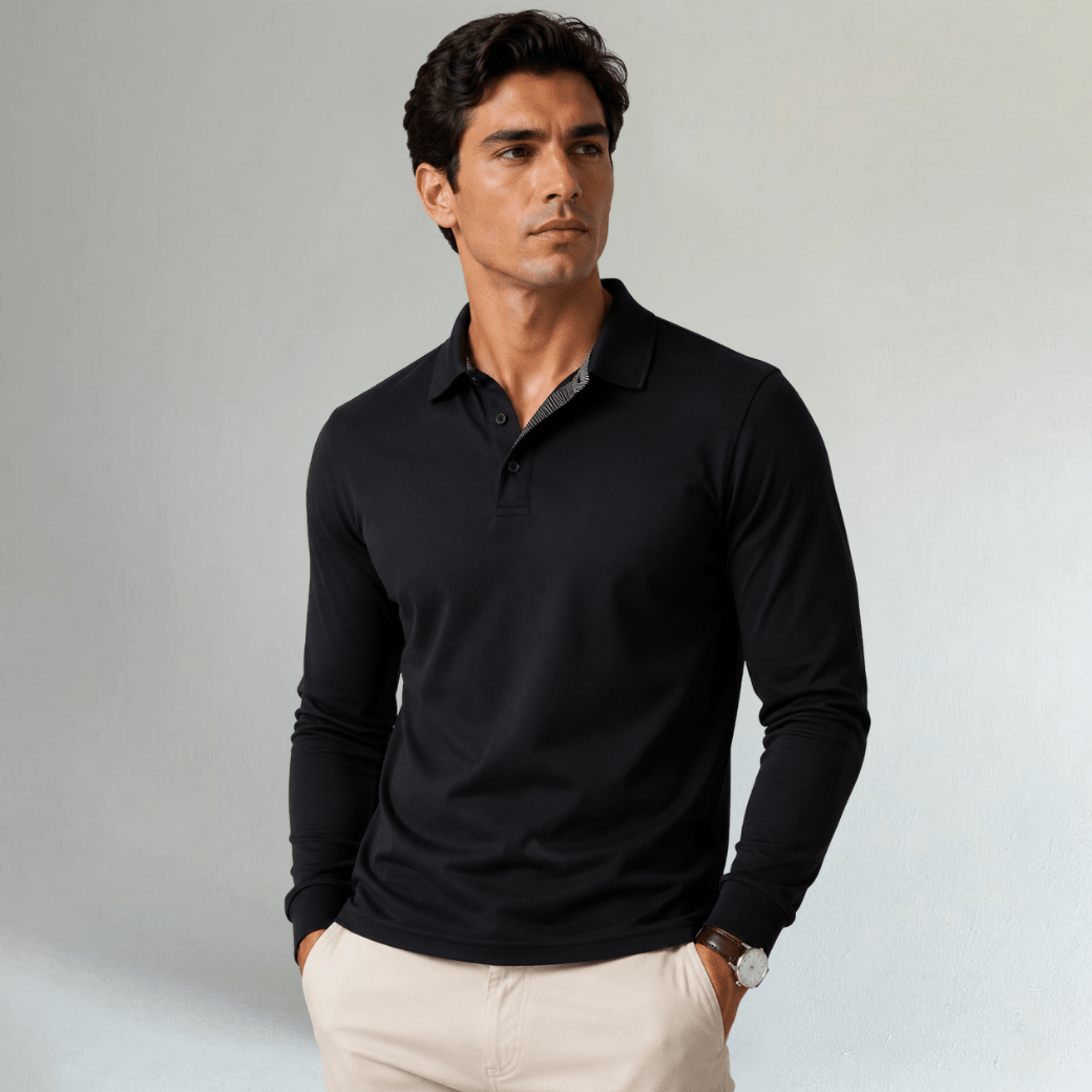 Long Sleeve Polo Shirt - Montford & Co