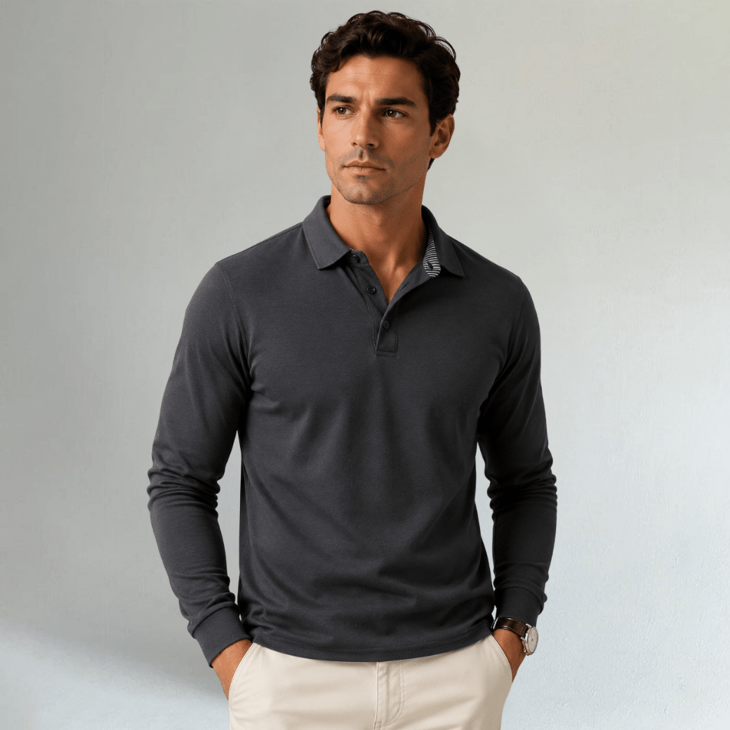 Long Sleeve Polo Shirt - Montford & Co