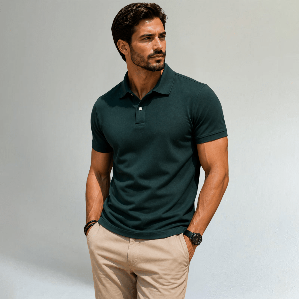 Mantova Classic Solid Trendy Fit Polo Shirt - Montford & Co
