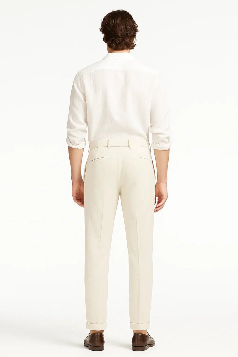 Modern Fit Trousers with Pleats - Montford & Co
