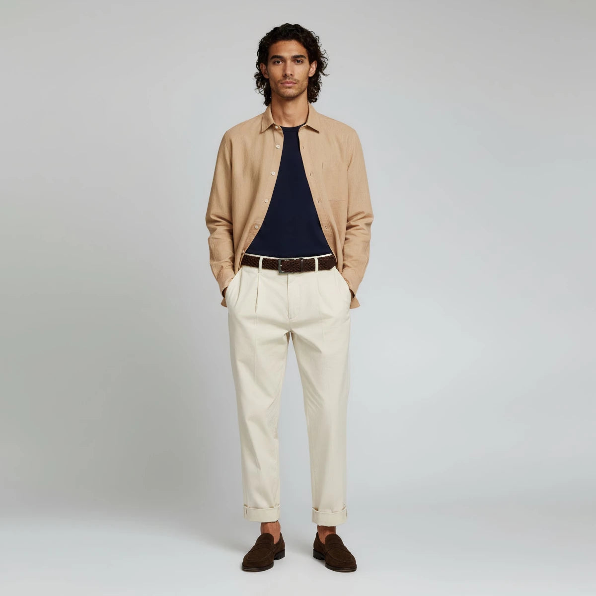 Modern Fit Trousers with Pleats - Montford & Co