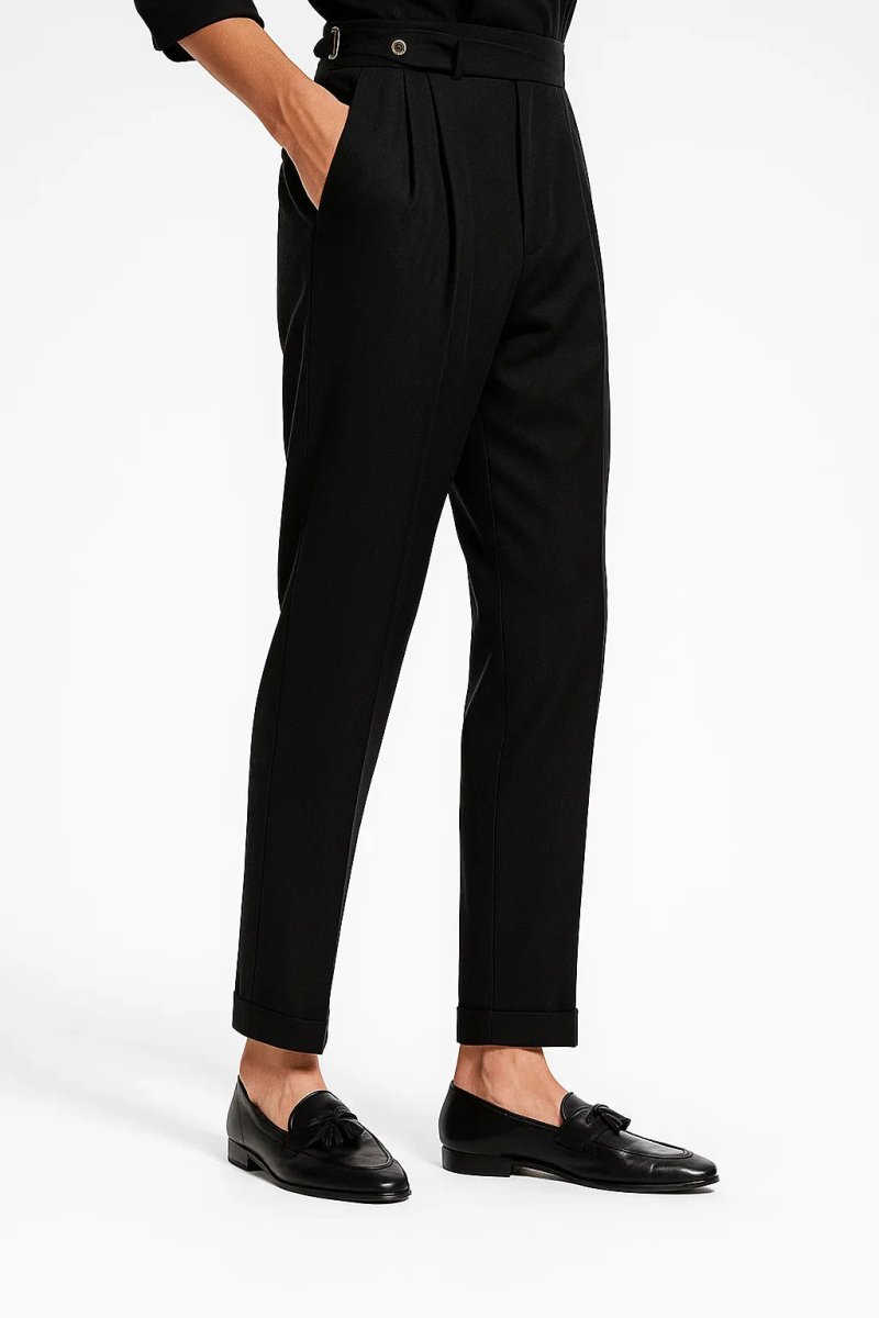 Modern Fit Trousers with Pleats - Montford & Co
