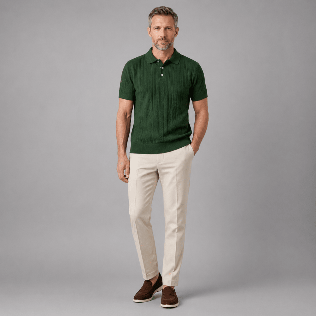 Monopoli Breathable Business Knit Polo Shirt - Montford & Co