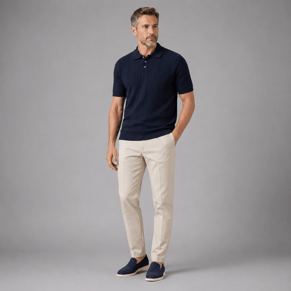 Monopoli Breathable Business Knit Polo Shirt - Montford & Co