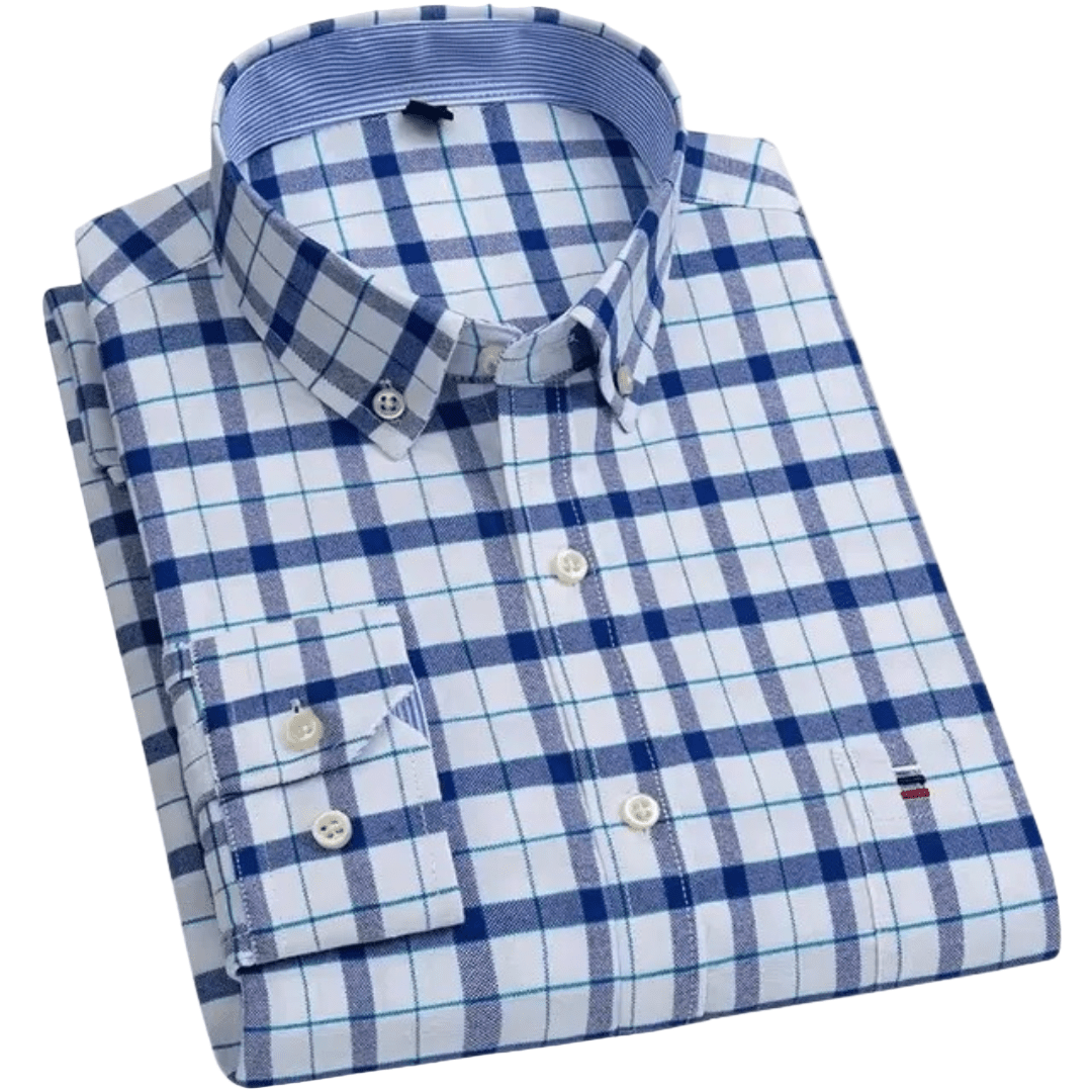 Overhemden – Heren – All Season – Classic Check Shirt met Borstzak – Montford Co - Montford & Co