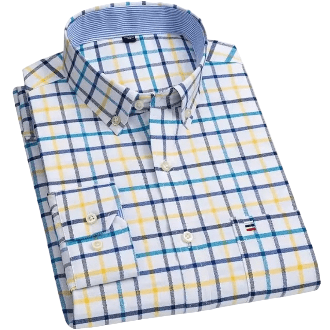 Overhemden – Heren – All Season – Classic Check Shirt met Borstzak – Montford Co - Montford & Co
