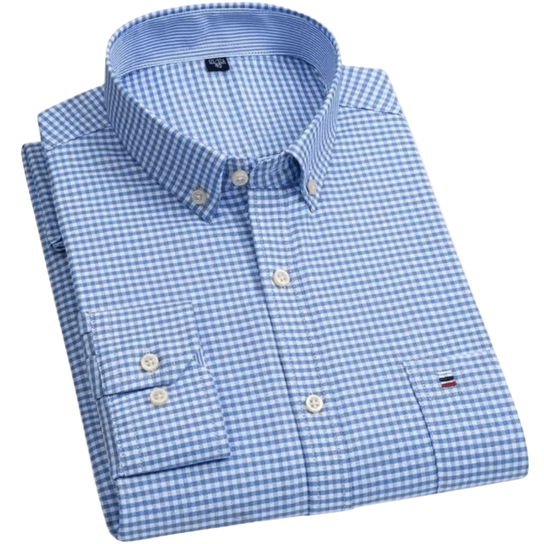 Overhemden – Heren – All Season – Classic Check Shirt met Borstzak – Montford Co - Montford & Co