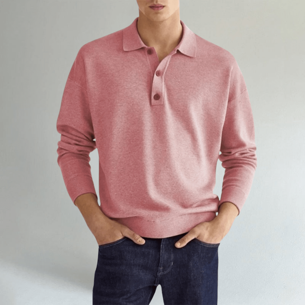 Polo Sweater Long Sleeve Classic Knit - Montford & Co