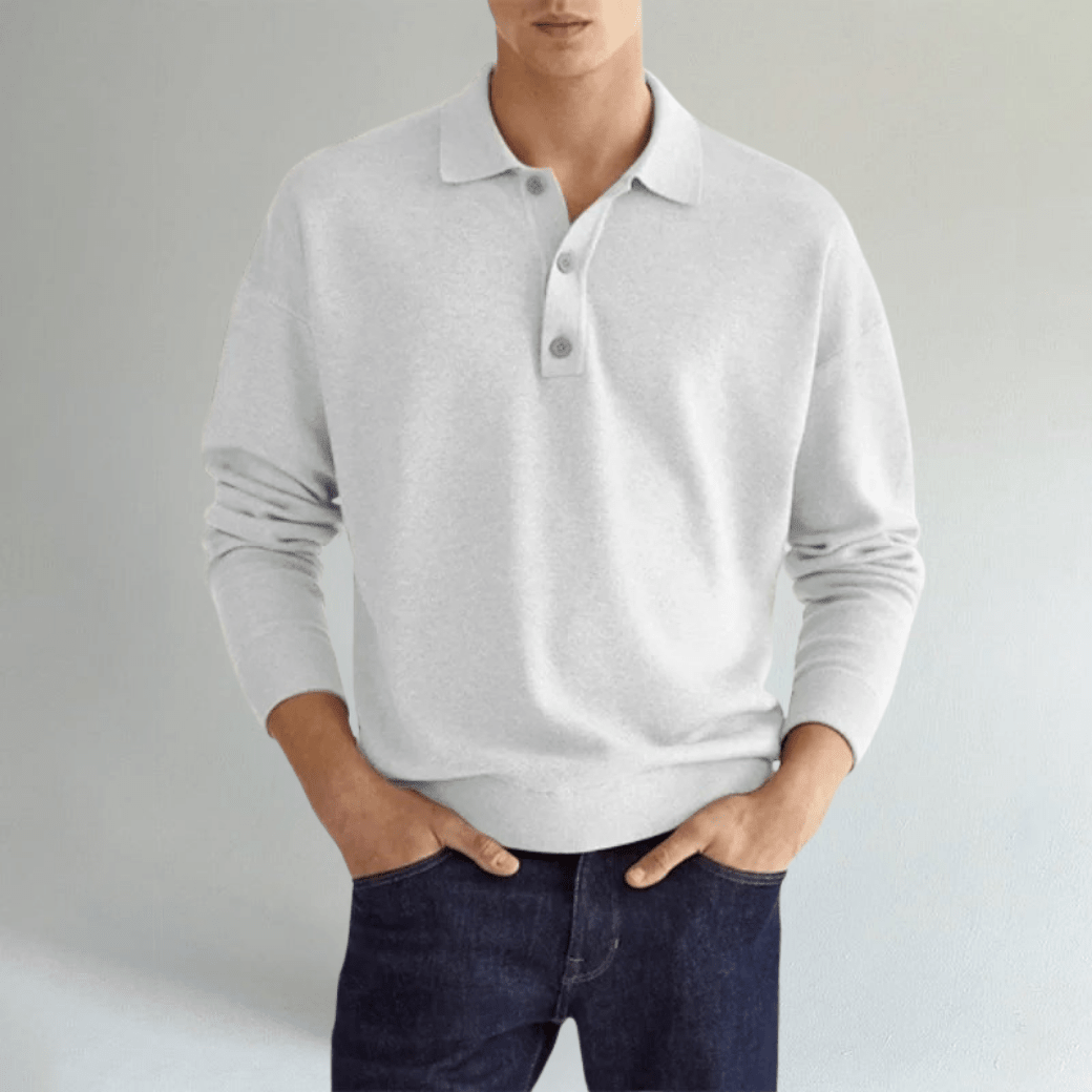 Polo Sweater Long Sleeve Classic Knit - Montford & Co