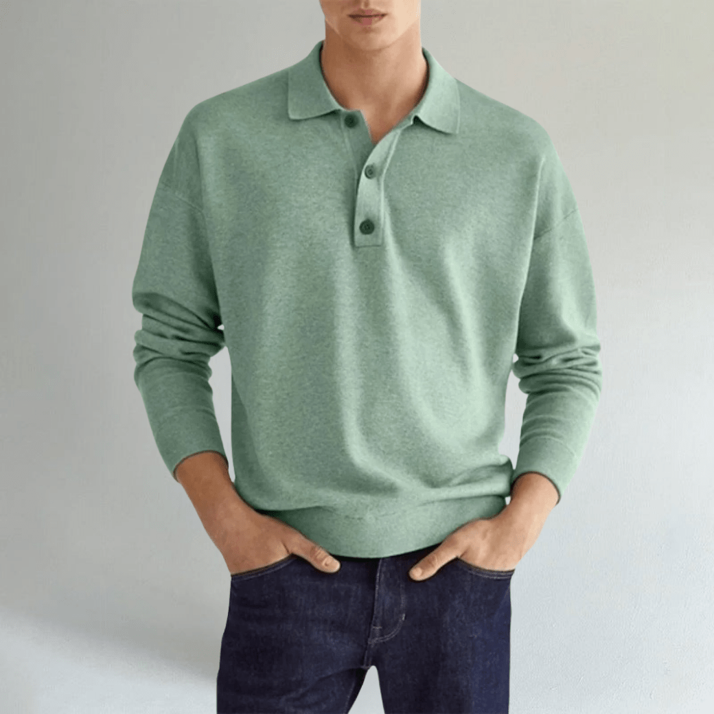 Polo Sweater Long Sleeve Classic Knit - Montford & Co