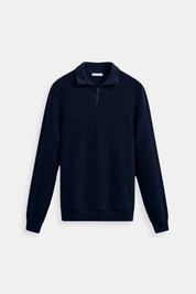 Quarter Zip Sweater Classic Knitted Wool Design - Montford & Co