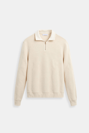 Quarter Zip Sweater Classic Knitted Wool Design - Montford & Co