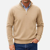 Quarter Zip Sweater Lightweight Knit Top - Montford & Co