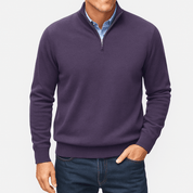 Quarter Zip Sweater Lightweight Knit Top - Montford & Co