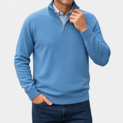 Quarter Zip Sweater Lightweight Knit Top - Montford & Co