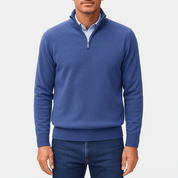 Quarter Zip Sweater Lightweight Knit Top - Montford & Co