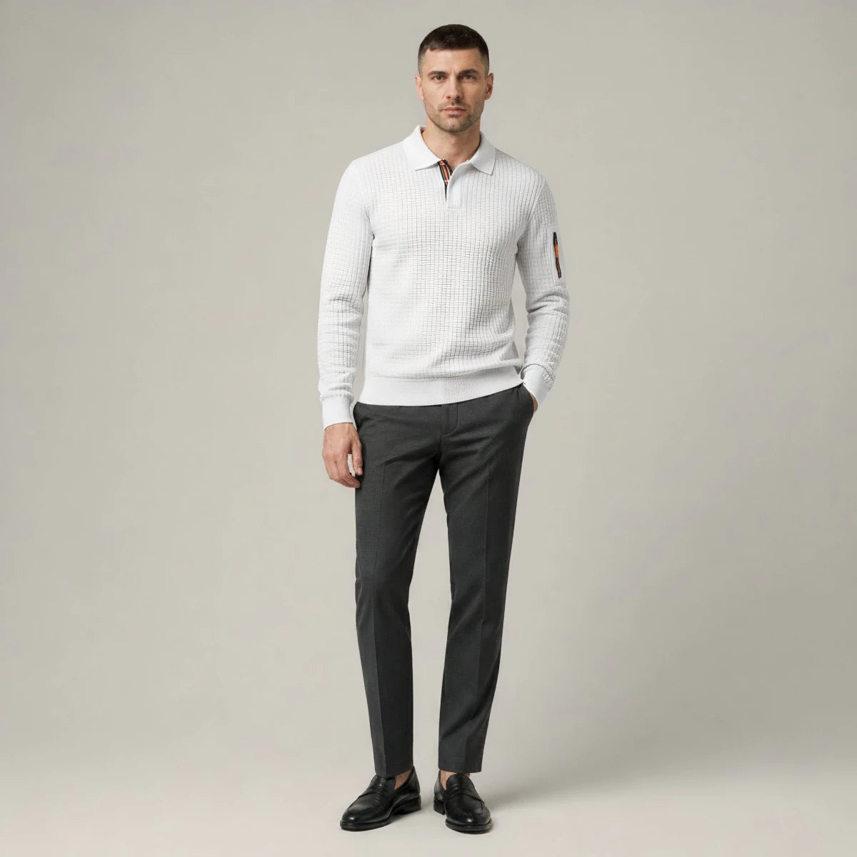 Quick Dry Long Sleeve Golf Polo Shirt - Montford & Co
