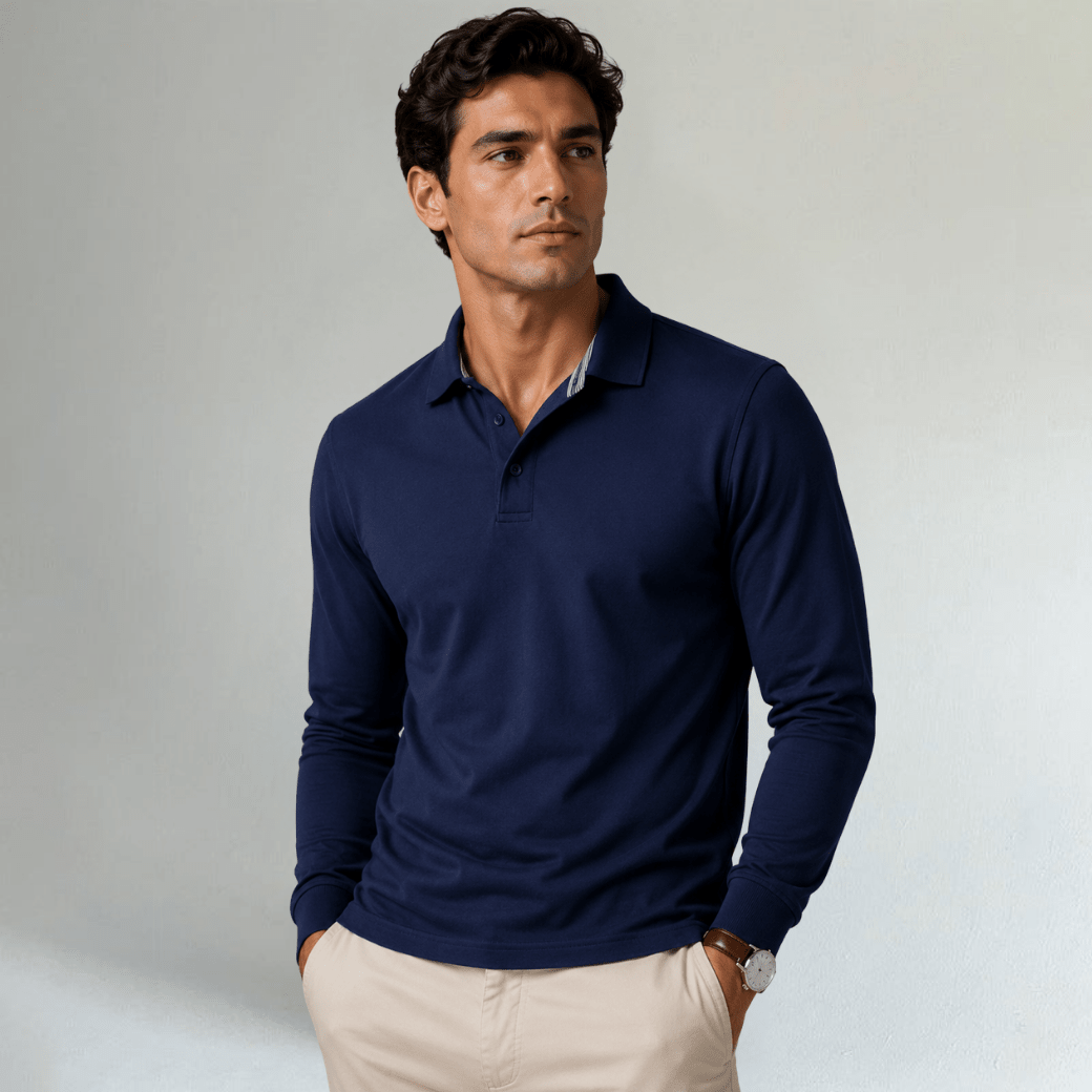 Quick Dry Long Sleeve Polo Shirt - Montford & Co