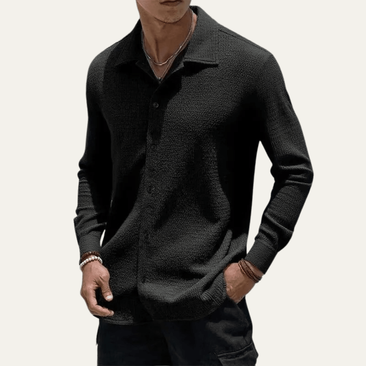 Relaxed Fit Casual Textured Shirt - Montford & Co