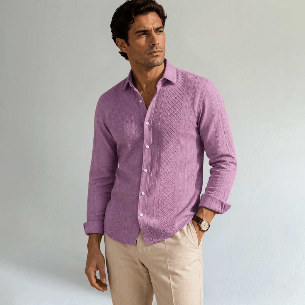 Relaxed Fit Casual Textured Shirt - Montford & Co