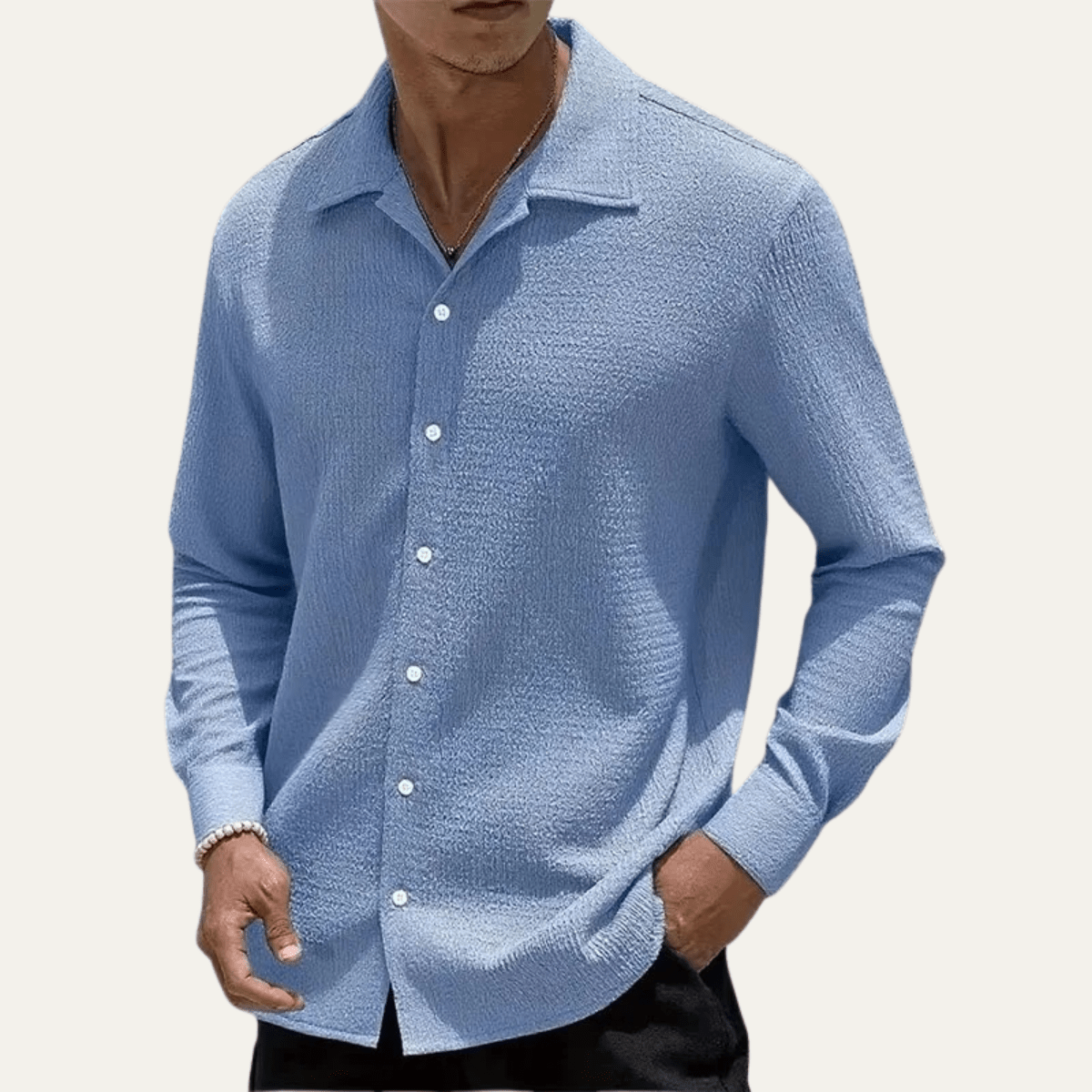 Relaxed Fit Casual Textured Shirt - Montford & Co