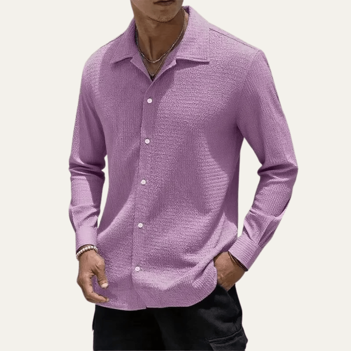 Relaxed Fit Casual Textured Shirt - Montford & Co