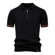 San Marino Zip Up Slim Fit Polo Shirt - Montford & Co