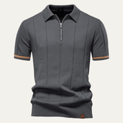 San Marino Zip Up Slim Fit Polo Shirt - Montford & Co