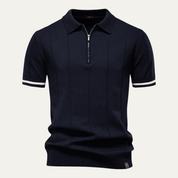 San Marino Zip Up Slim Fit Polo Shirt - Montford & Co