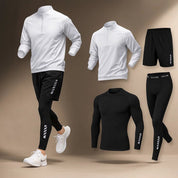 Set – Mens – All Season – Heren Sportset 4 - Delig met Compressie – Montford Co - Montford & Co