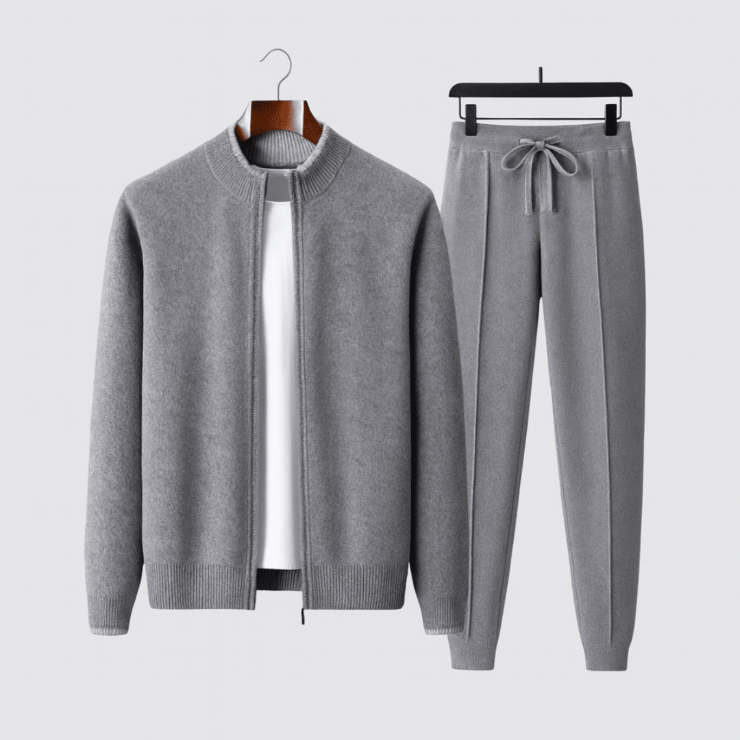 Set – Mens – Autumn & Winter – Soft Comfort Merino Wool Two Piece Lounge Set – Montford Co - Montford & Co